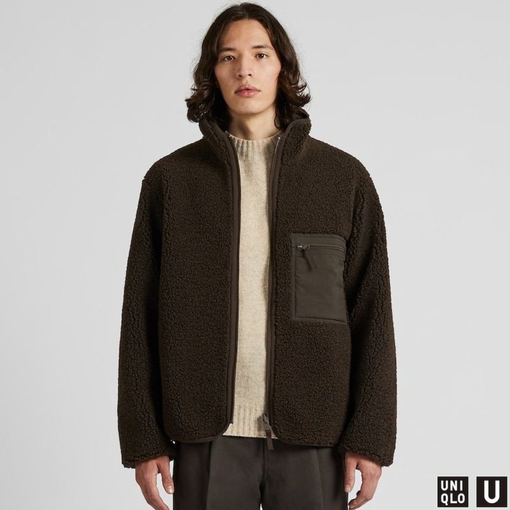 Uniqlo U Men U Pile-lined Fleece Reversible Jacket Dark Brown Lemaire 2019